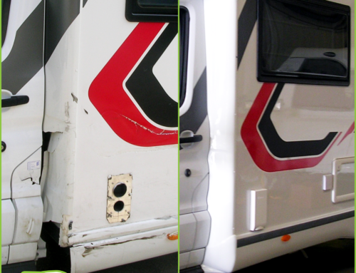 Reparació d’un cop a la columna lateral d’una autocaravana Challenger